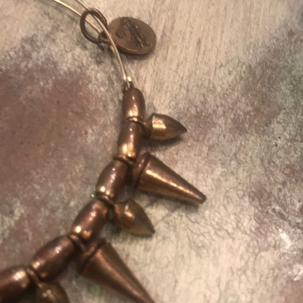 Alex & Ani Burnt Gold Spike Bangle Bracelet​​​​​​​​ - Picture 3 of 3